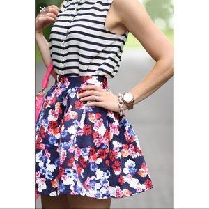 Express Floral Aline MIDI Skirt